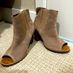 TOMS peep toe booties